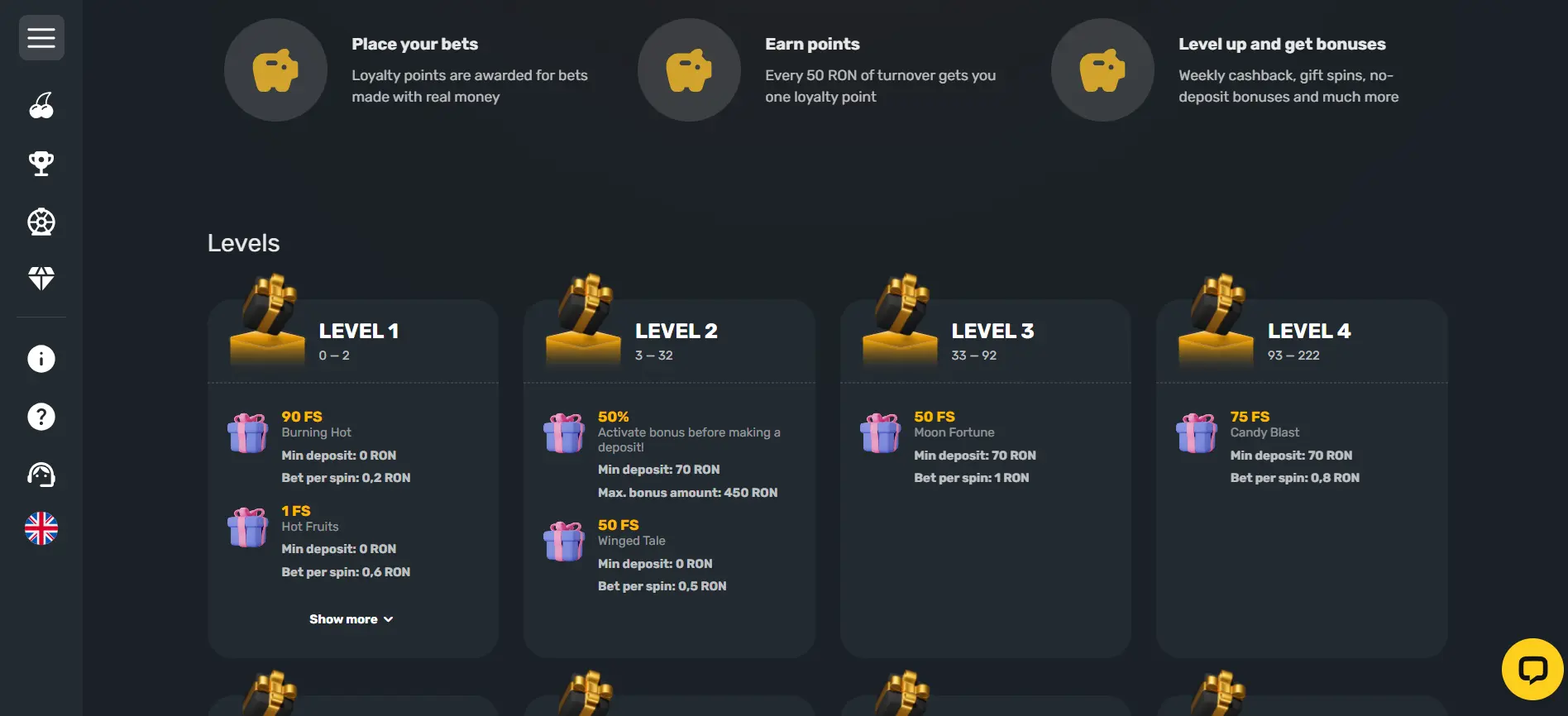 Prima Casino VIP-Programm