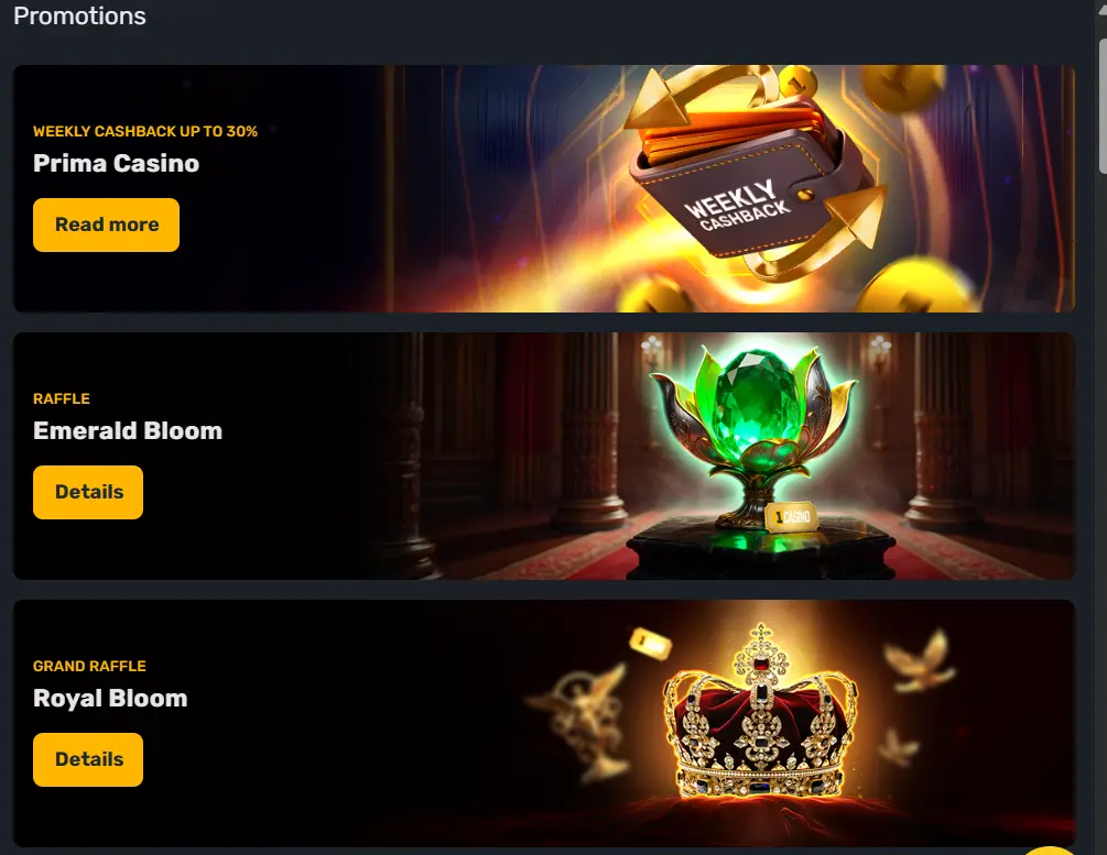 Promociones de Prima Casino